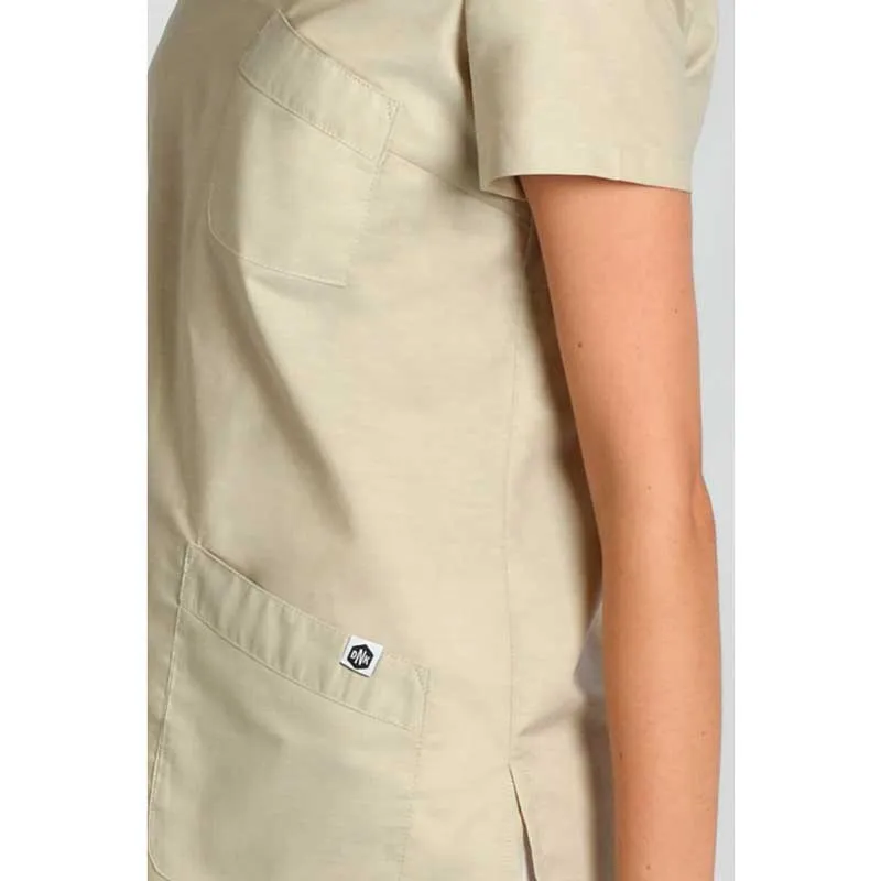 CAMISOLA MUJER CON CUELLO MAO BEIGE  DYNEKE