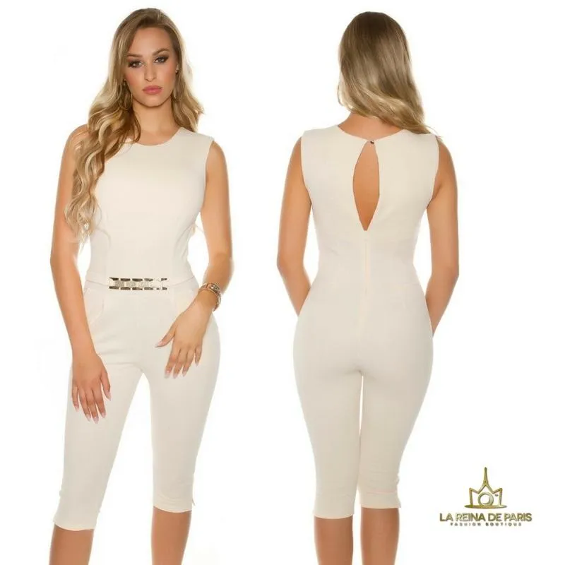 Capri jumpsuit beige