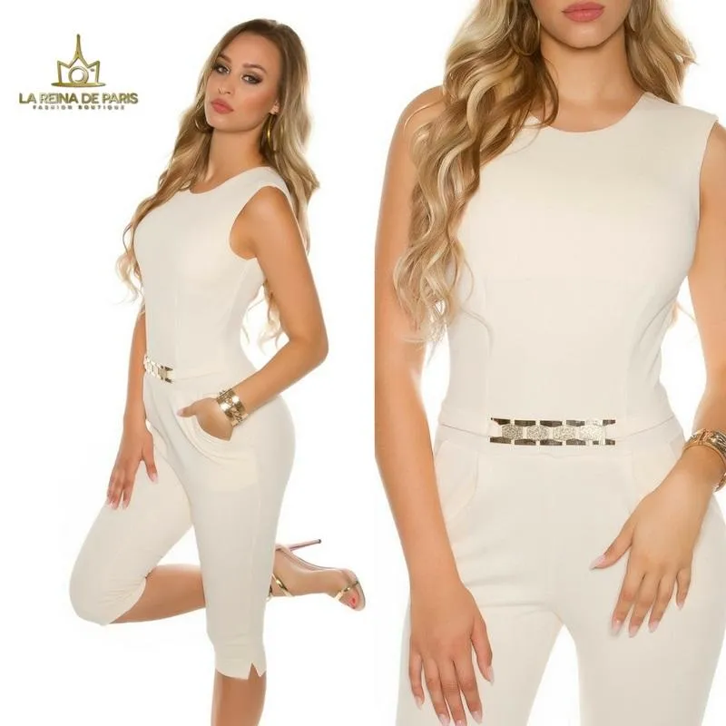 Capri jumpsuit beige