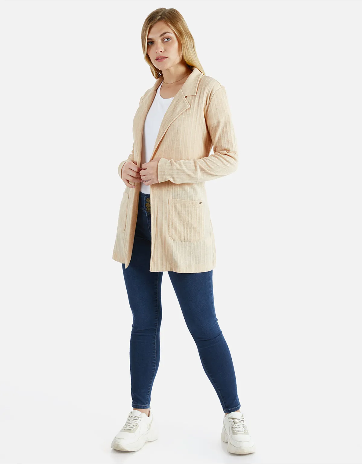 Cardigan slim fit beige cp mm
