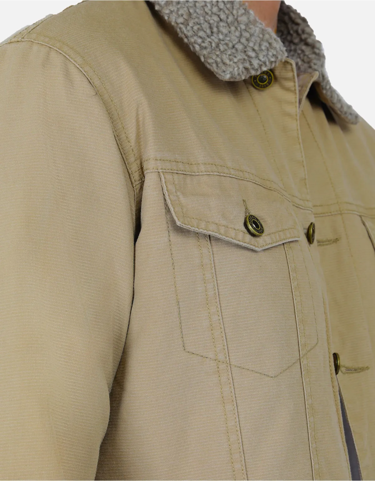 Casaca regular fit beige cp
