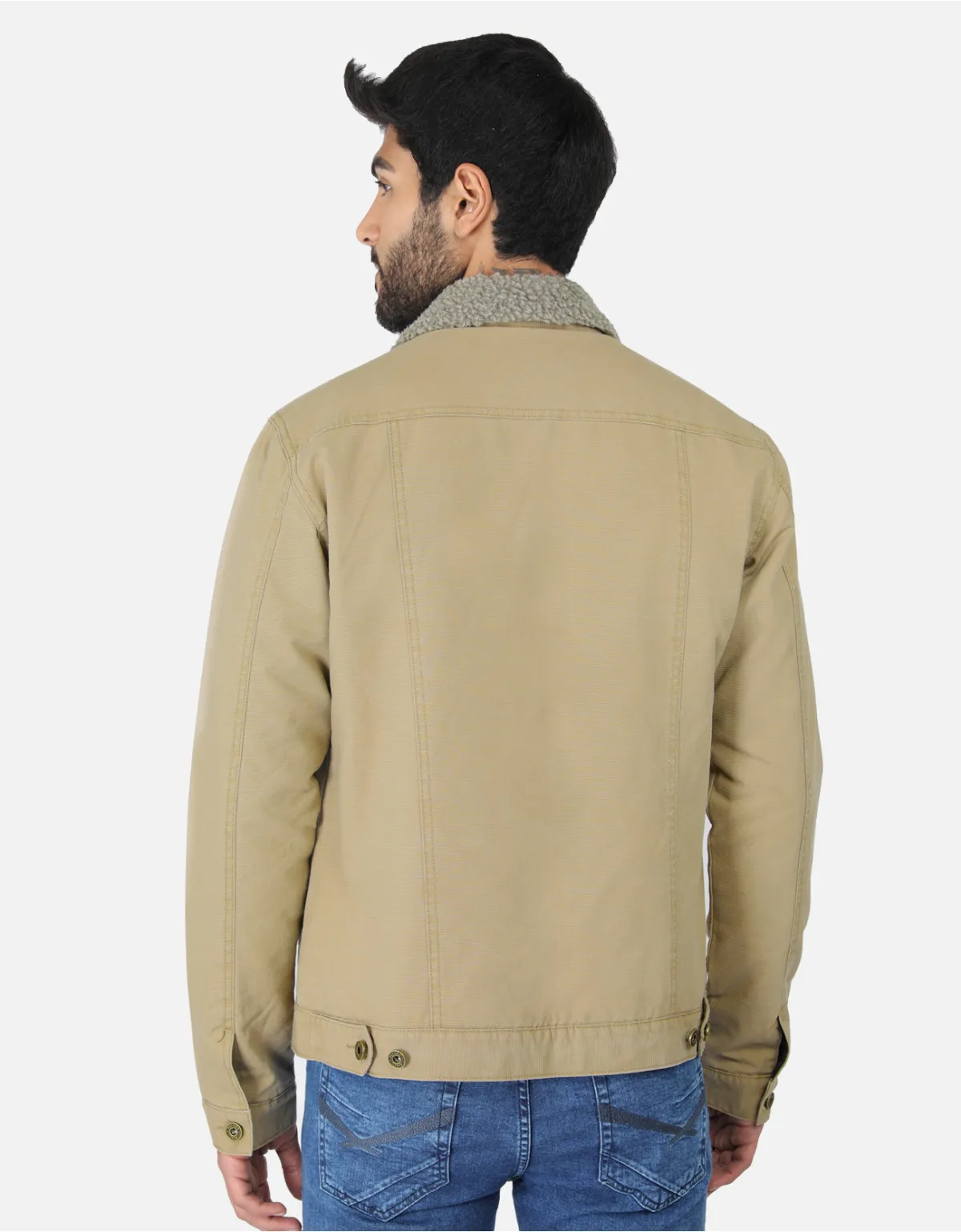 Casaca regular fit beige cp
