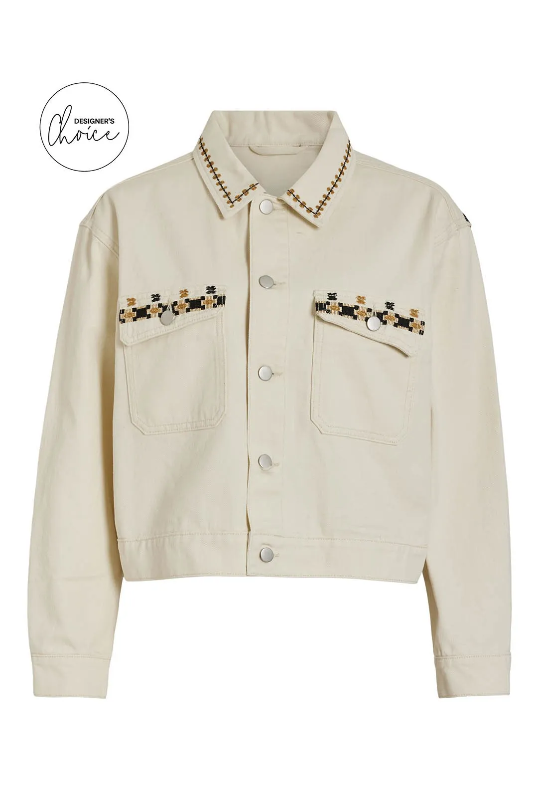 CAZADORA VAQUERA BORDADA VIZAR BEIGE