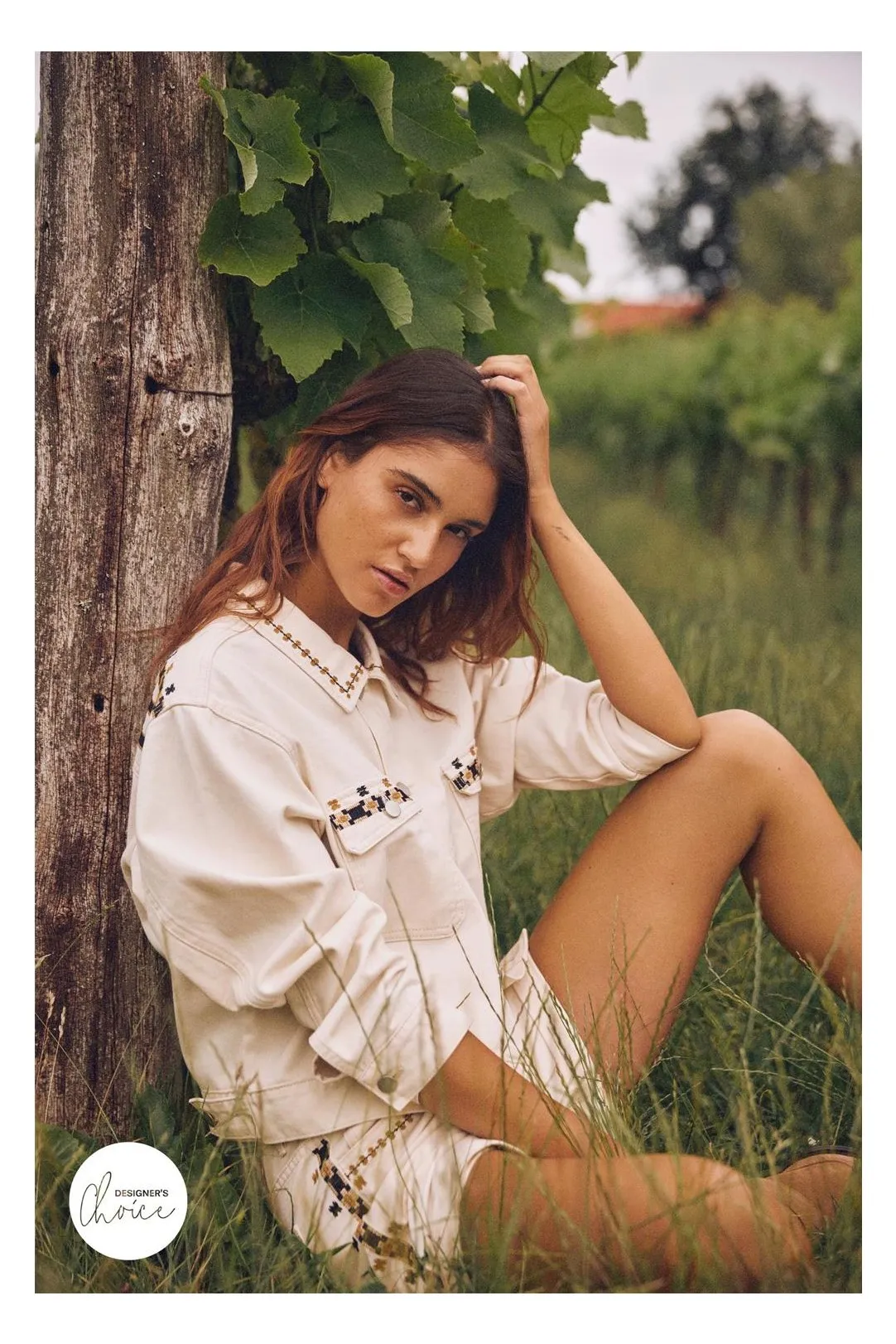 CAZADORA VAQUERA BORDADA VIZAR BEIGE