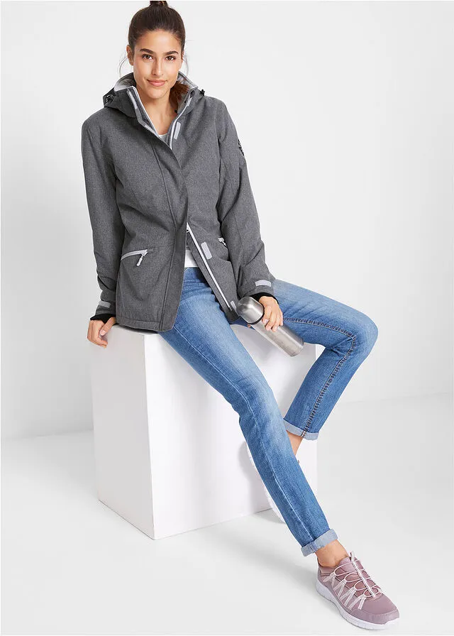 Chaqueta técnica plata moteado