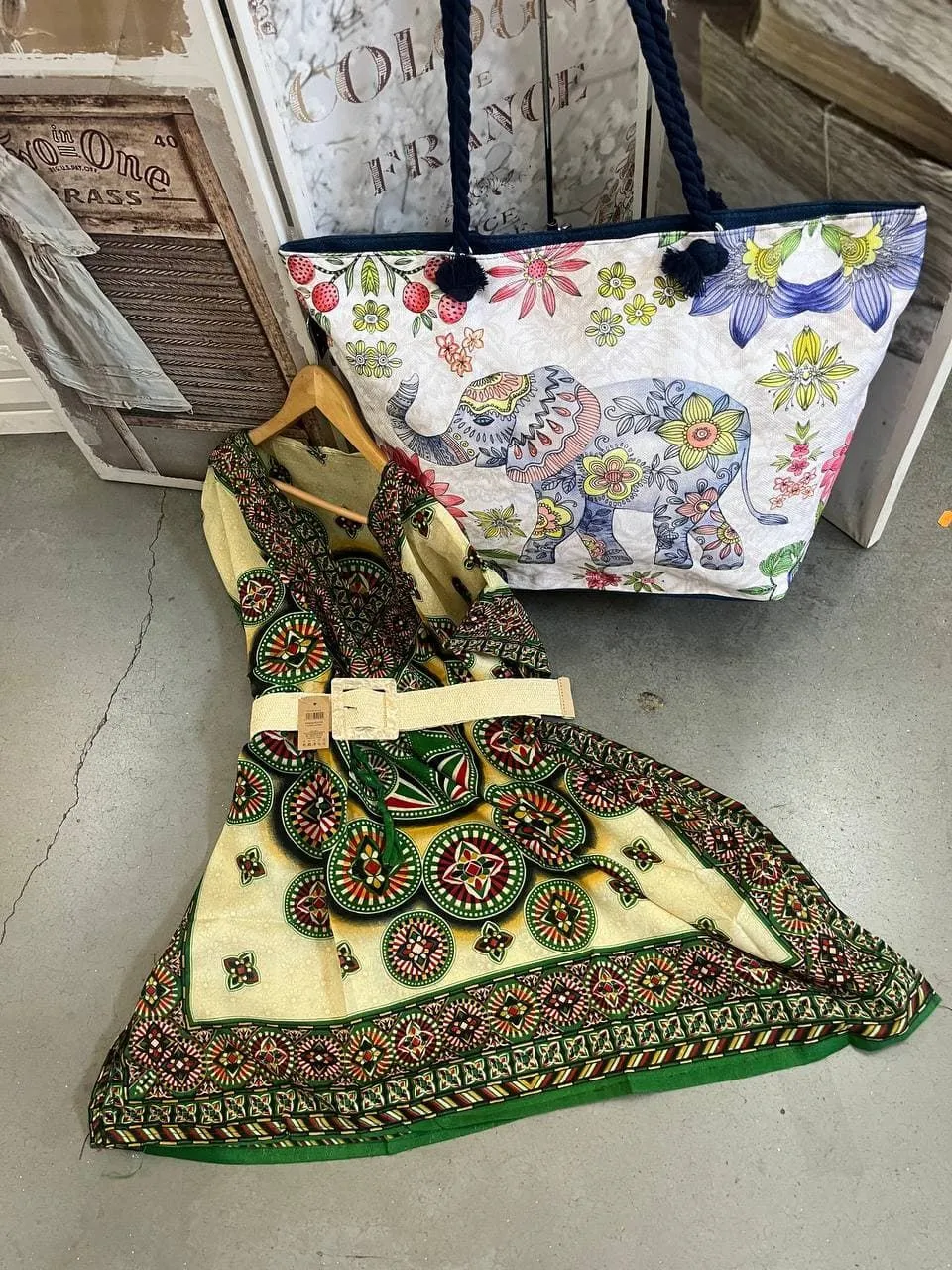 Conjunto Bolso vestido y cinturón a juego