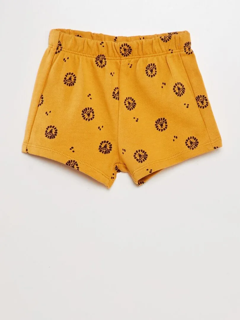 CONJUNTO DE CAMISETA + SHORT DE ALGODóN  2 PIEZAS  BLANCO