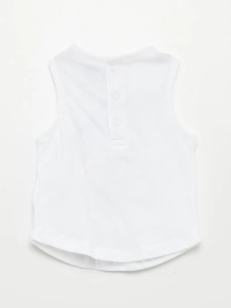 CONJUNTO DE CAMISETA DE TIRANTES + SHORT 'HELLO KITTY'  BLANCO