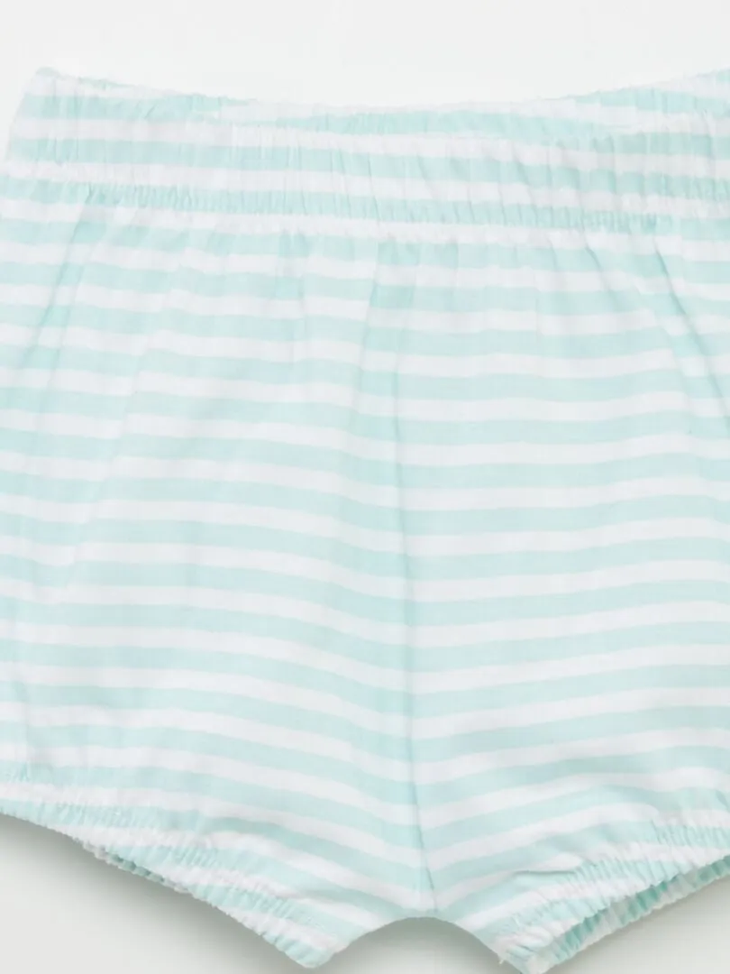 CONJUNTO DE CAMISETA DE TIRANTES + SHORT 'HELLO KITTY'  BLANCO