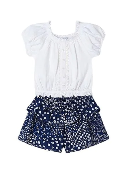 Conjunto Mayoral 2 piezas Short Volantes Para Niña