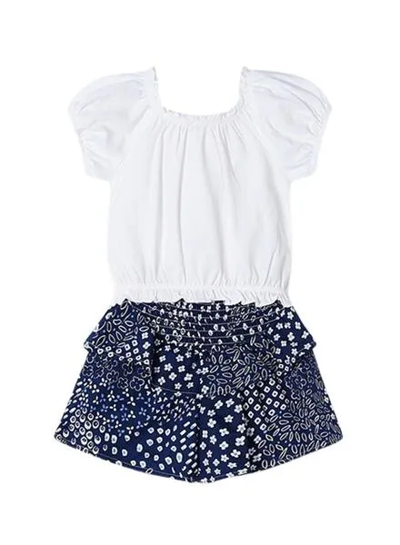 Conjunto Mayoral 2 piezas Short Volantes Para Niña