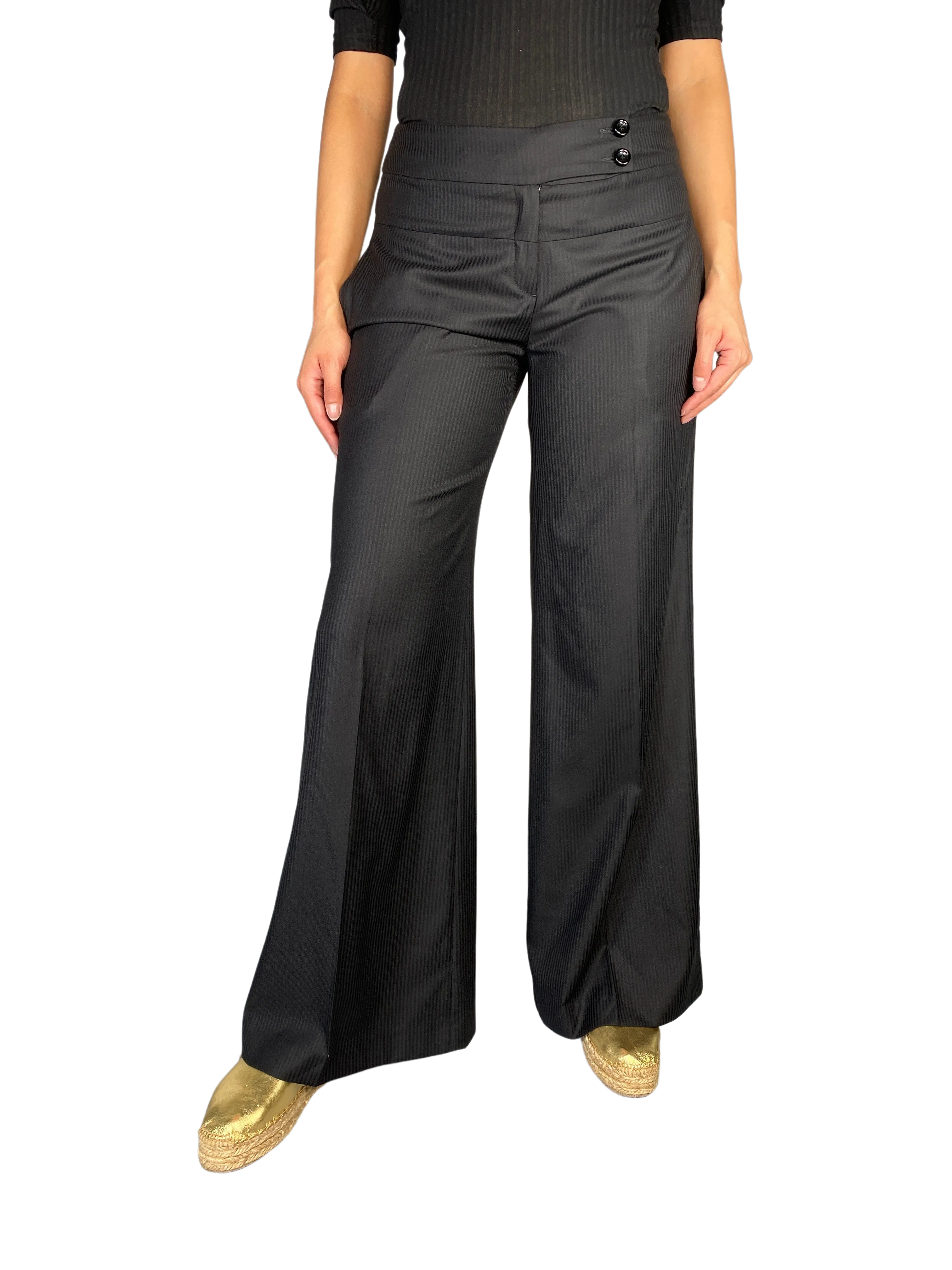 CORI Pantalón Negro Rayas