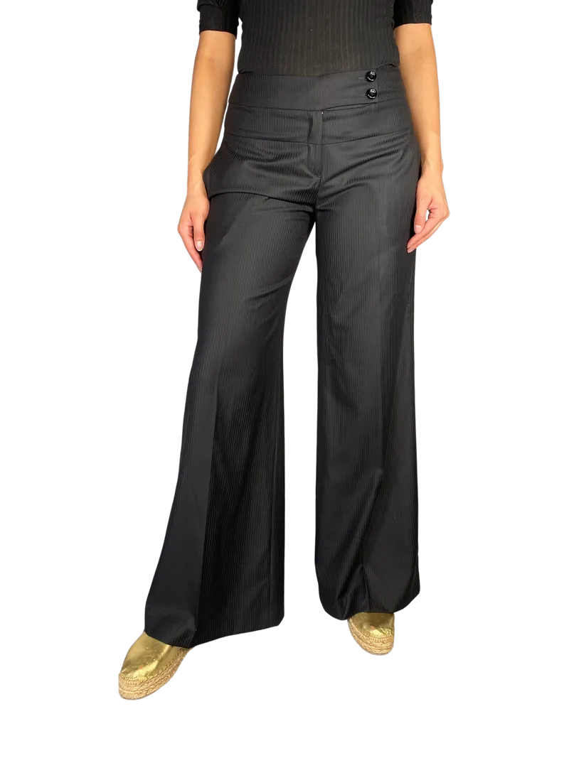 CORI Pantalón Negro Rayas
