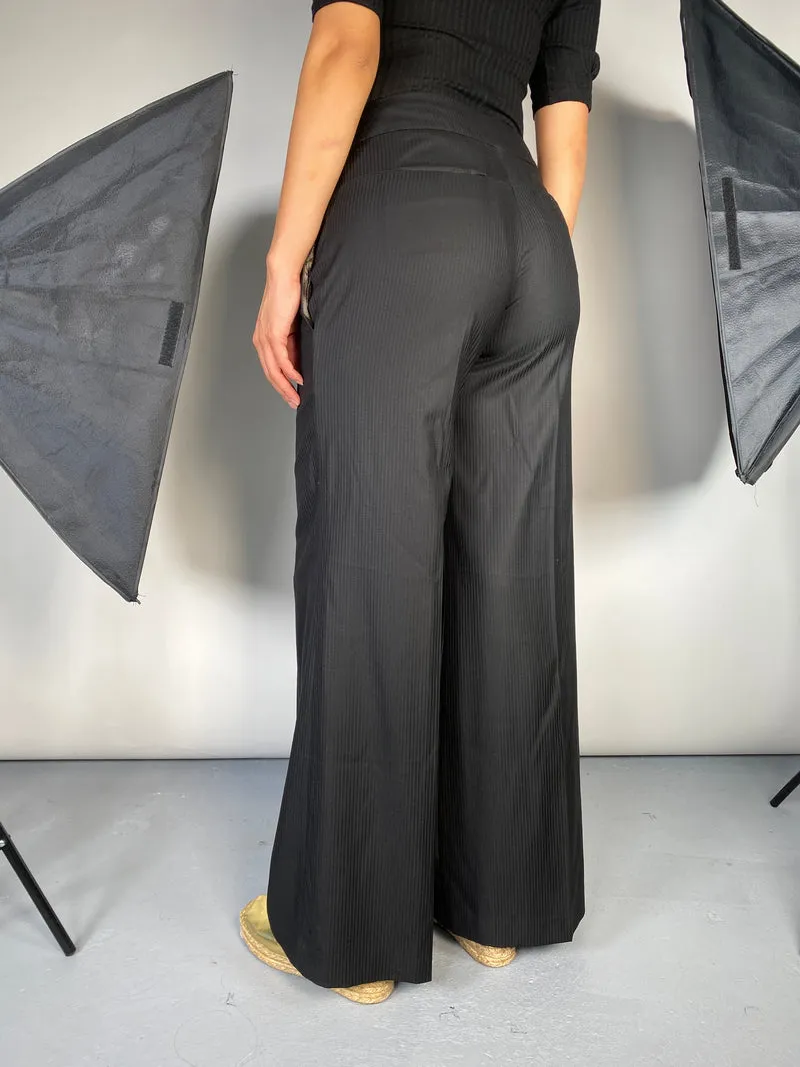 CORI Pantalón Negro Rayas