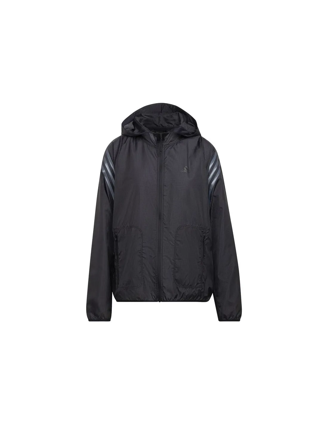 Cortavientos con capucha de running adidas Run Icons W Black