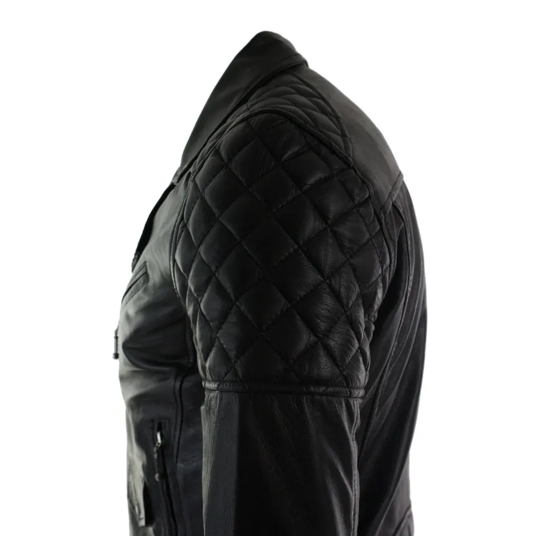 Cross Cross Cross Cross Cross Cross Cross Cross Whip Biker Washing Biker Chaqueta de cuero negro.