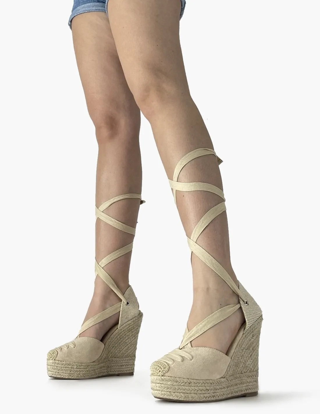 Cuña cordel beige
