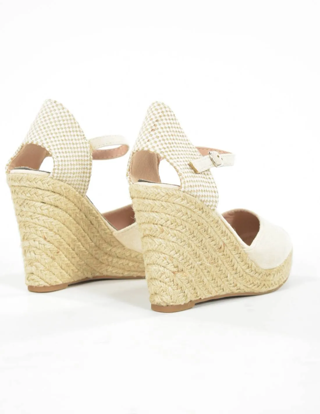 Cuñas beige antelina
