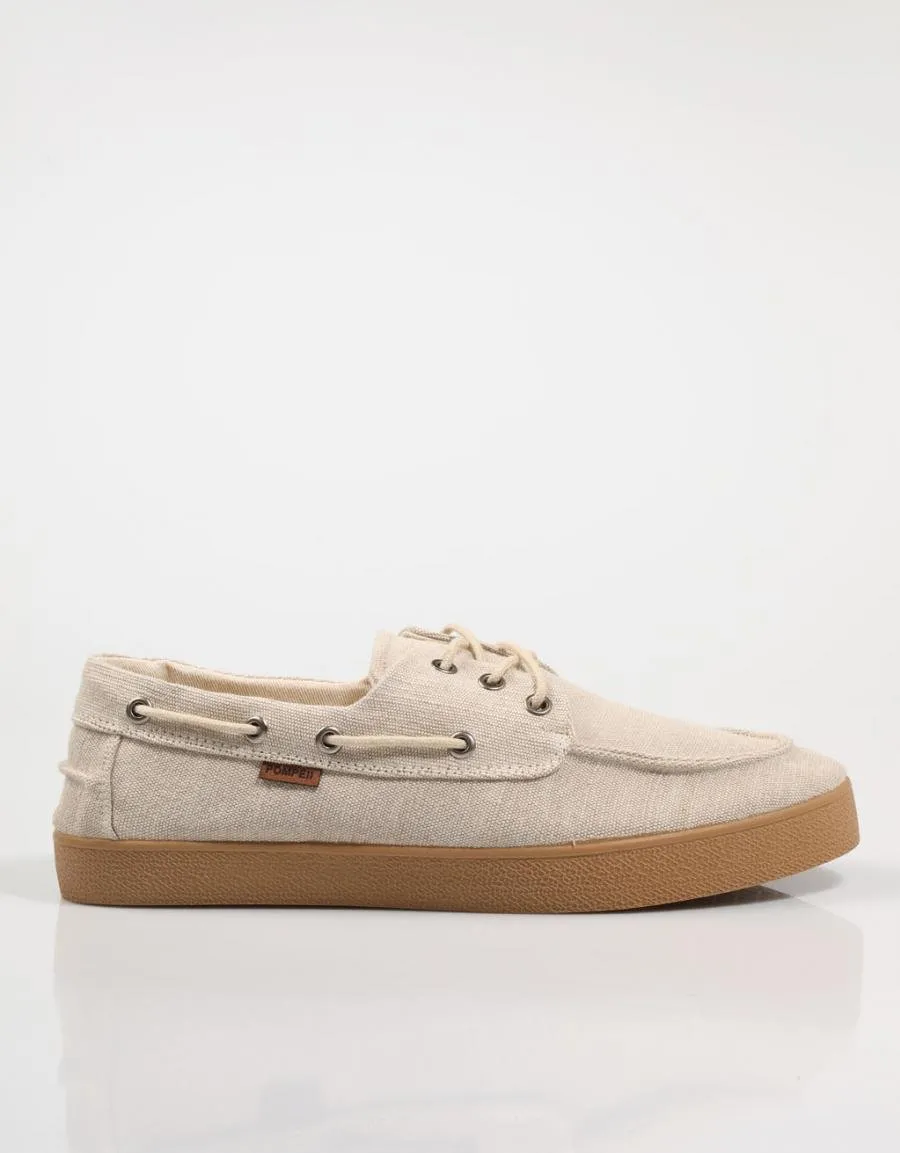  deck shoes POMPEII Petra Canvas en Beige 78291