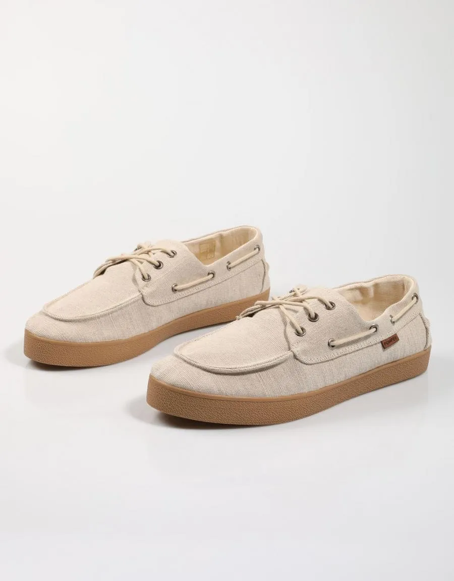  deck shoes POMPEII Petra Canvas en Beige 78291