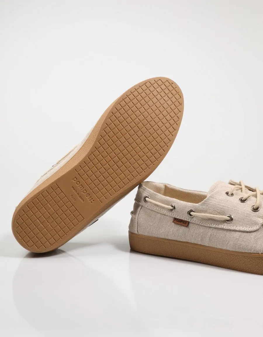  deck shoes POMPEII Petra Canvas en Beige 78291