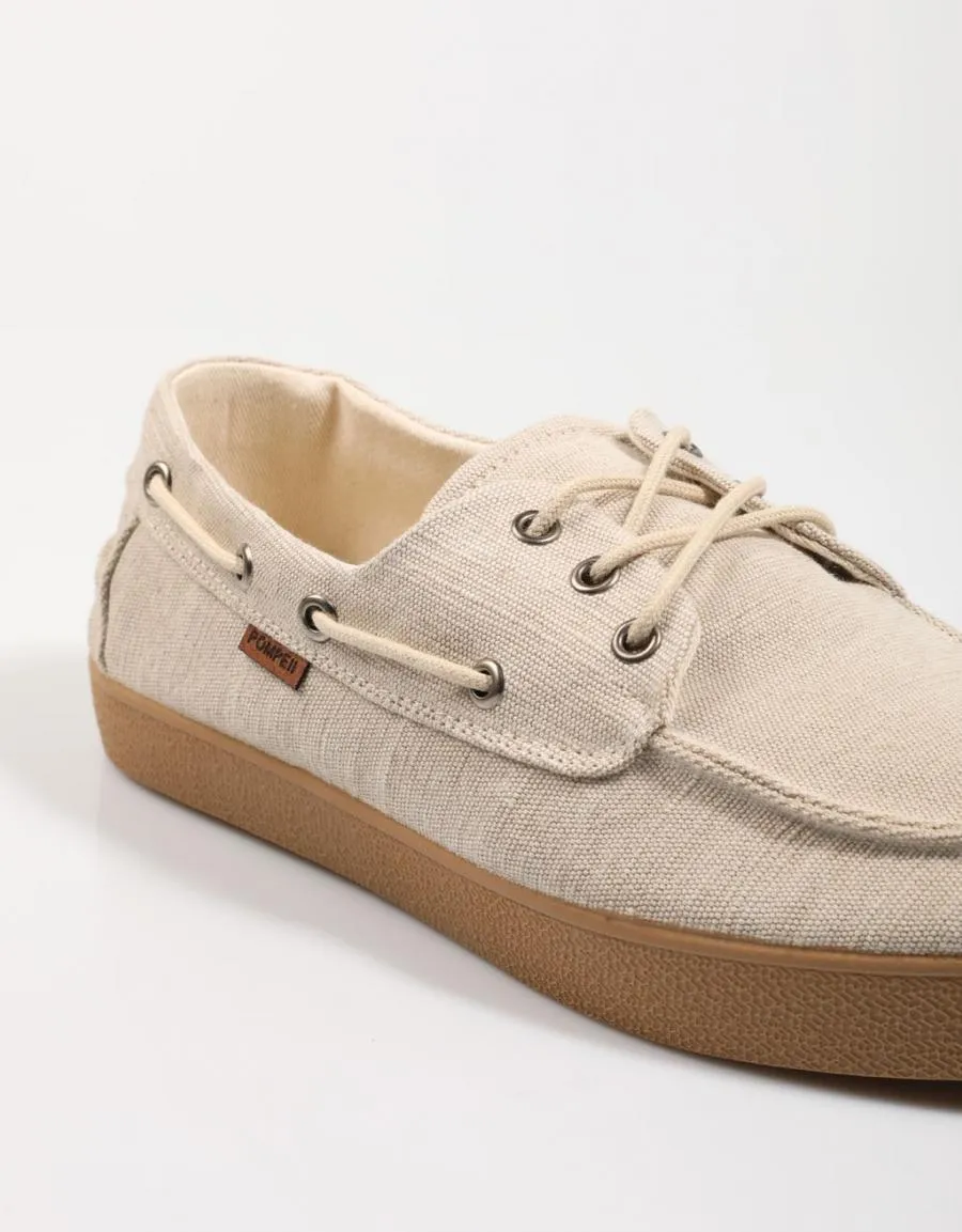  deck shoes POMPEII Petra Canvas en Beige 78291
