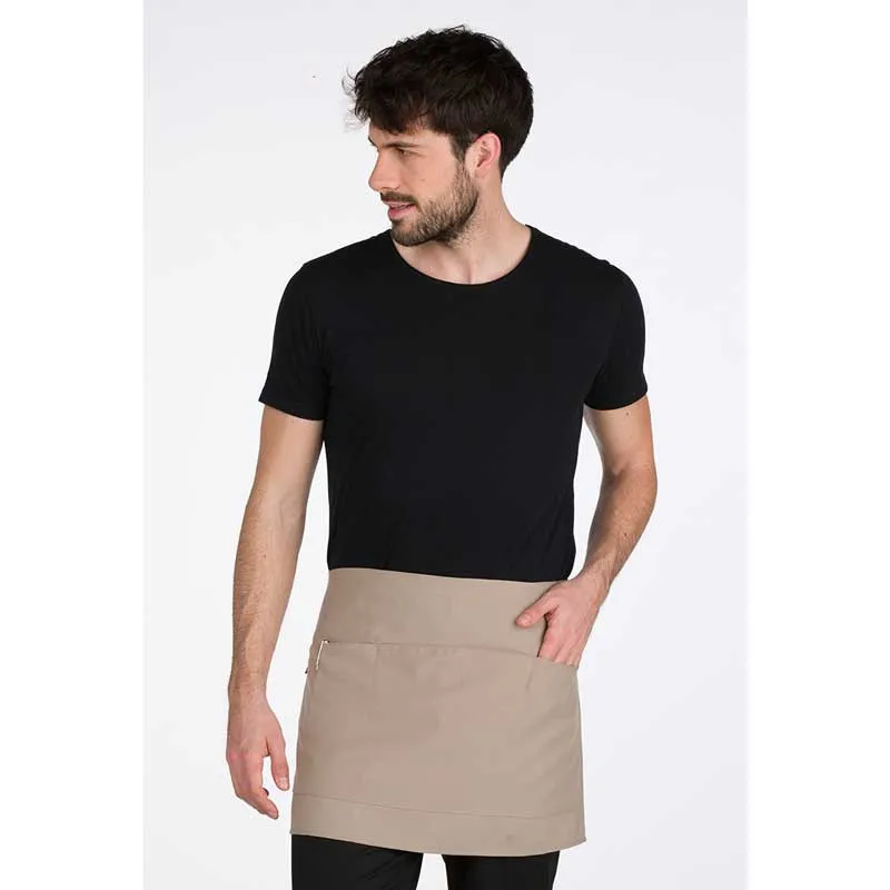 DELANTAL CINTURA BEIGE DE POLIéSTER CON 5 BOLSILLOS  LACLA