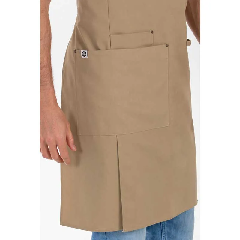 DELANTAL CON PETO BEIGE CRUZADO POR DETRáS  DYNEKE