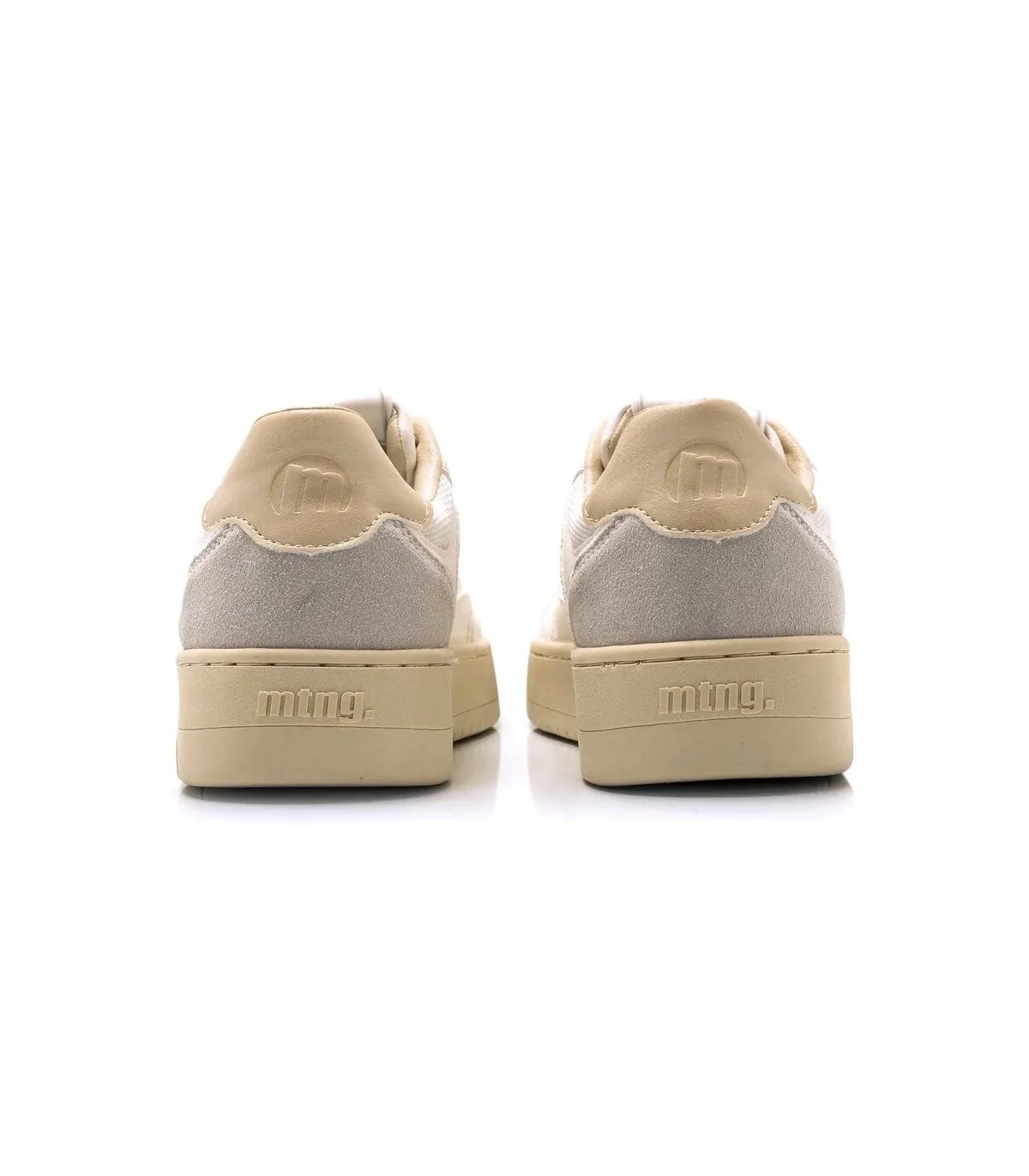 Deportivo blanco con talón beige