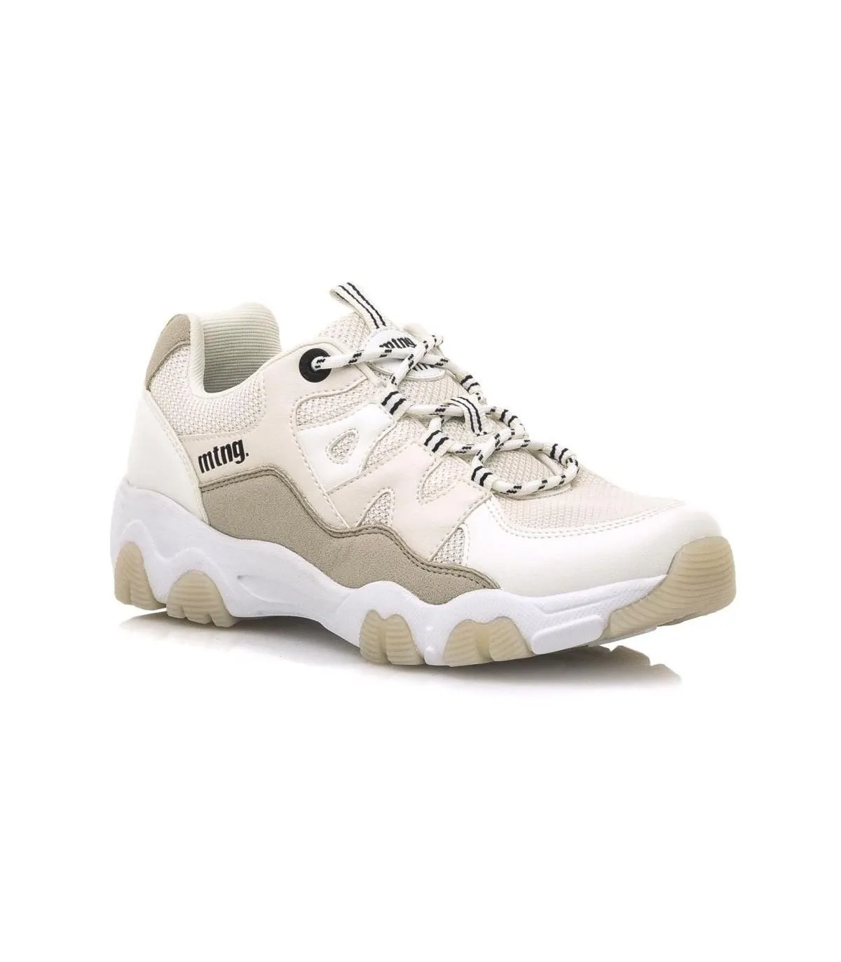 Deportivo con plataforma de color beige
