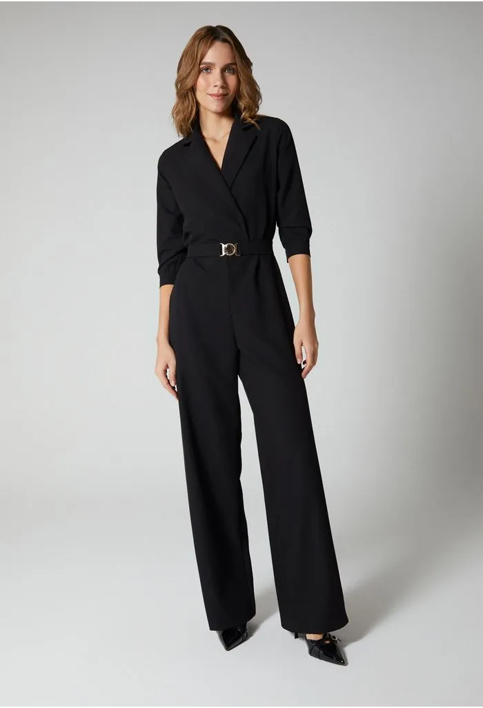 Enterizo pantalon recto para mujer manga