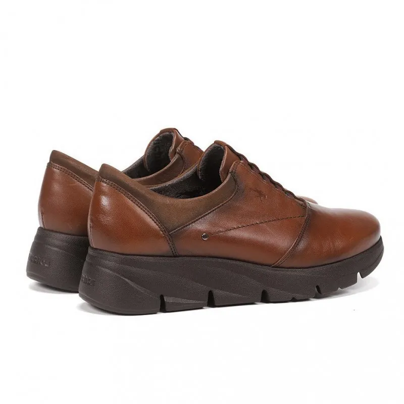 FLUCHOS Bona F1357 Negro y marrón Zapato elásticos plataforma mujer