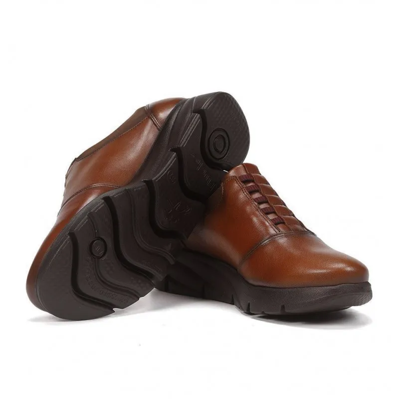 FLUCHOS Bona F1357 Negro y marrón Zapato elásticos plataforma mujer