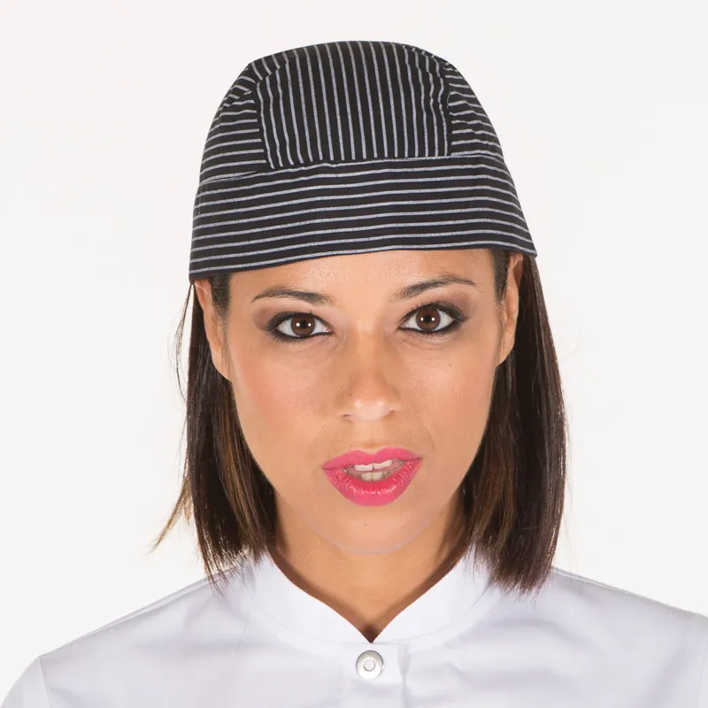 GORRO PIRATA COCINA RAYA GRIS FINA  GARY´S