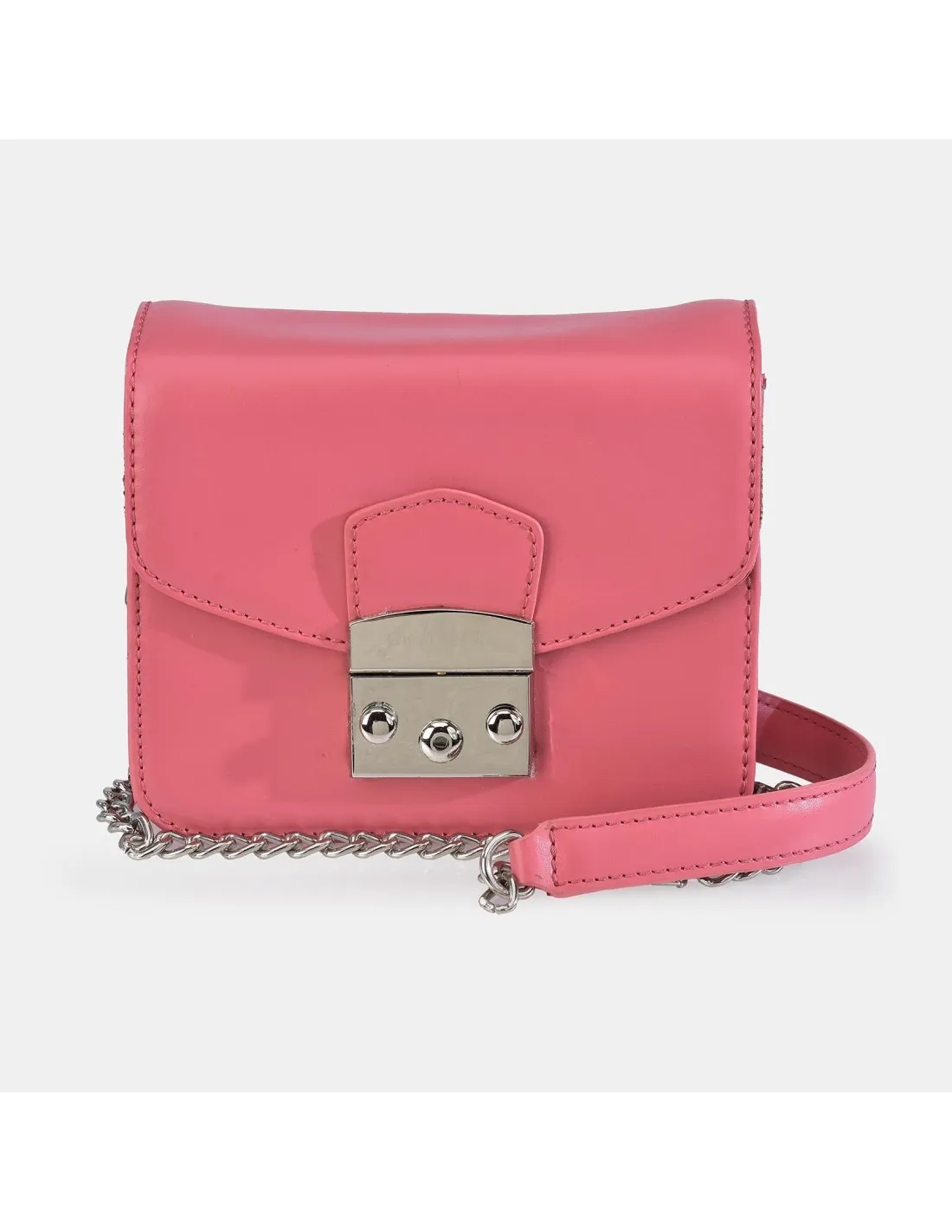 GUY LAROCHE Bolso bandolera metálica para mujer con solapa