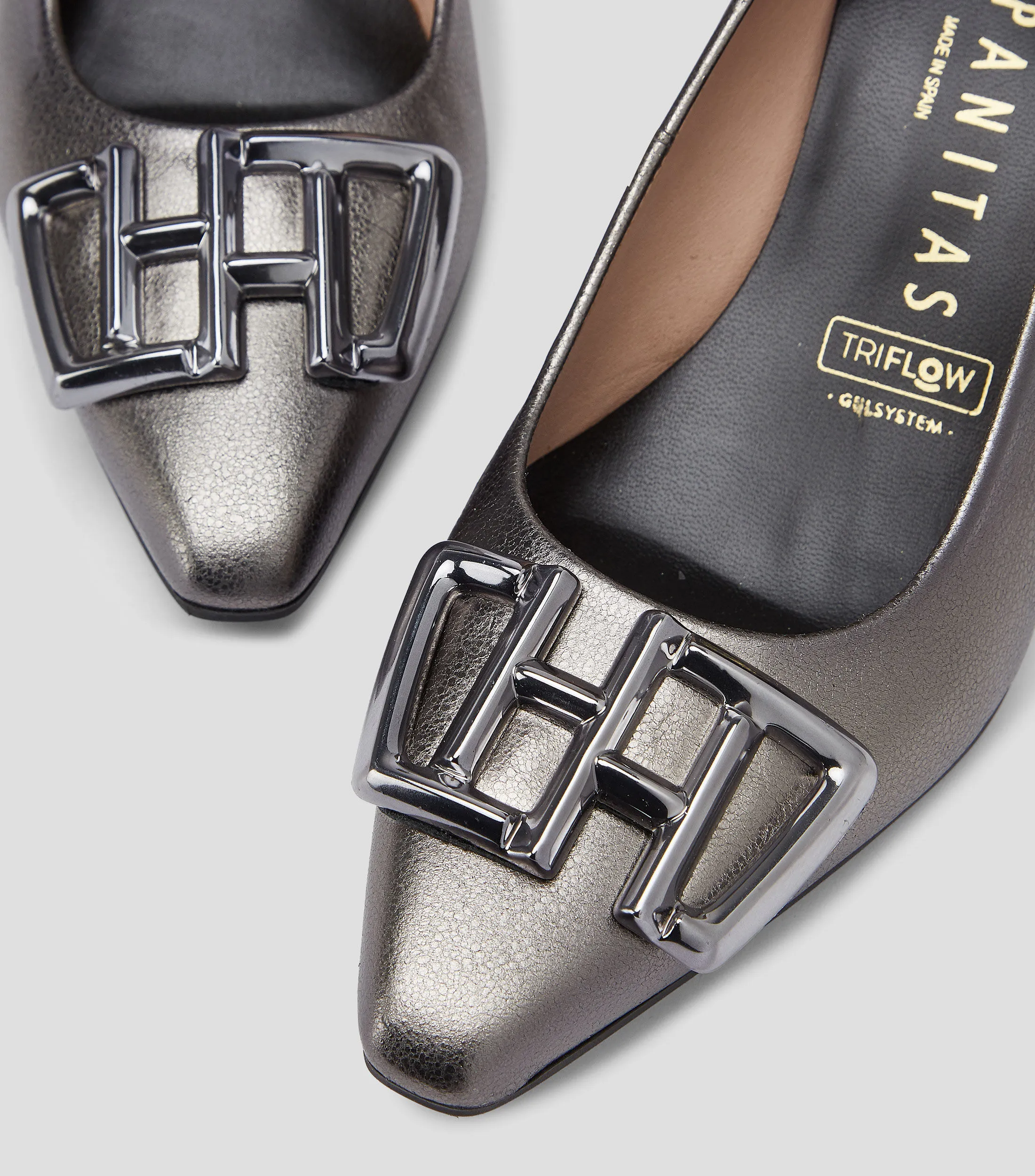 Hispanitas Zapatillas Pump con tacón delgado 6.5 Mujer