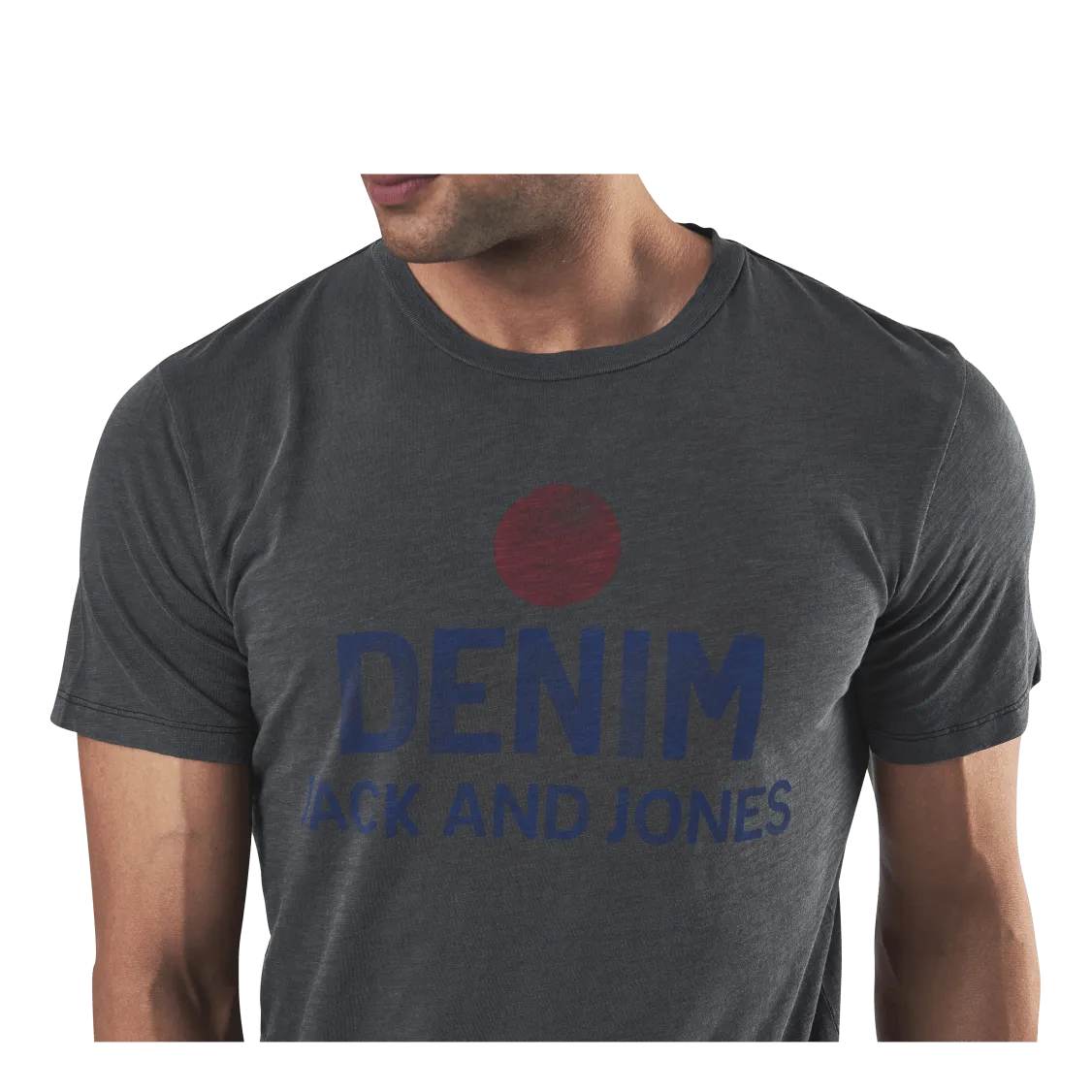 Jack & Jones Wash Jeans Tee Ss Crew Neck Black