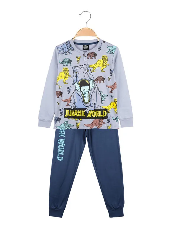 Jurassic World Pijama largo para niño en cálido algodón con estampados