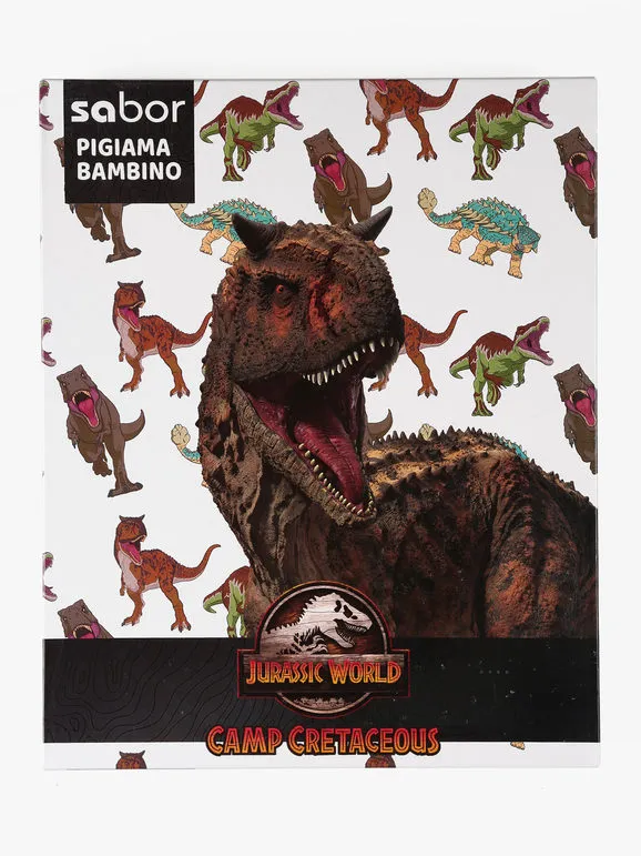 Jurassic World Pijama largo para niño en cálido algodón con estampados