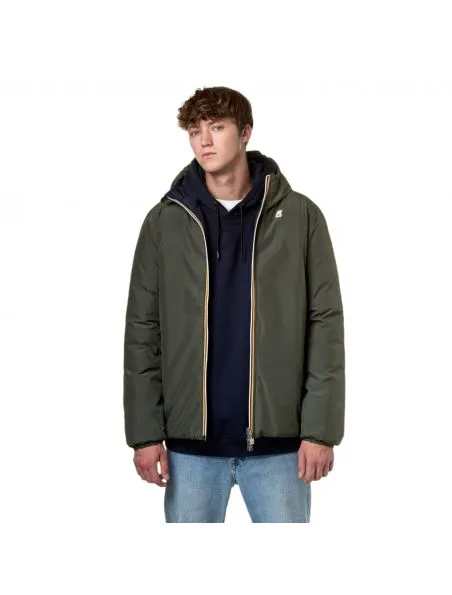 KWAY Chaqueta Jack Thermo Reversible Hombre Green Blackish/Blue Depth
