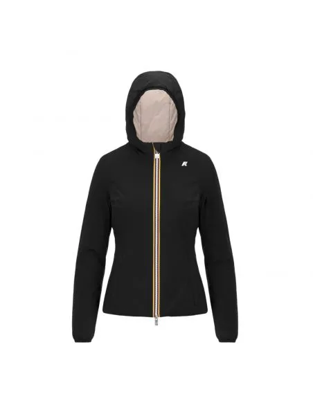 KWAY Chaqueta Lily Warm Reversible Mujer Black Pure/Beige Grey
