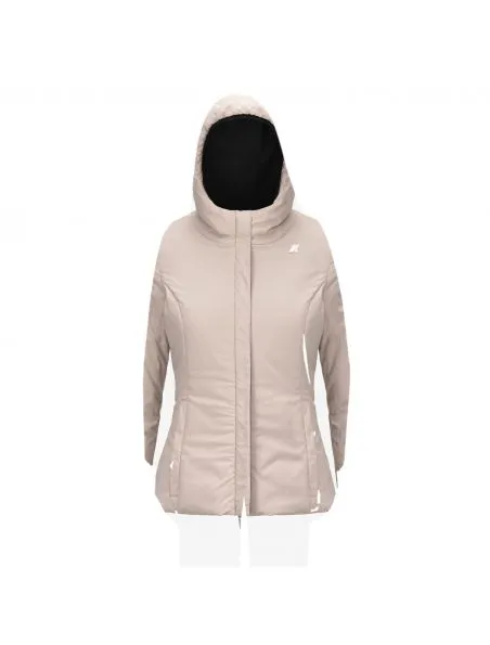 KWAY Chaqueta Lily Warm Reversible Mujer Black Pure/Beige Grey