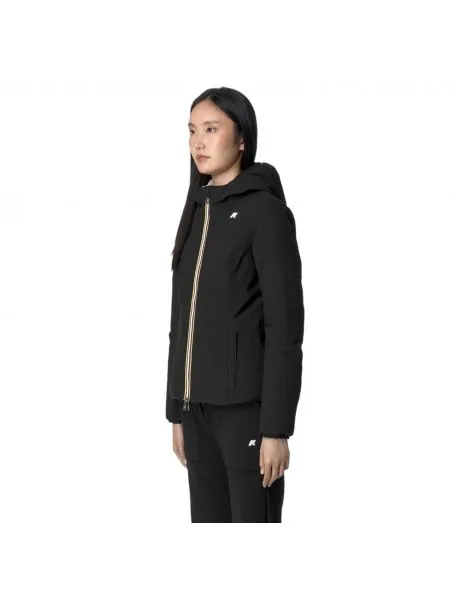 KWAY Chaqueta Lily Warm Reversible Mujer Black Pure/Beige Grey