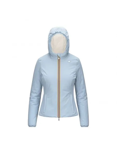 KWAY Chaqueta Lily Warm Reversible Mujer Blue A/White Gardenia