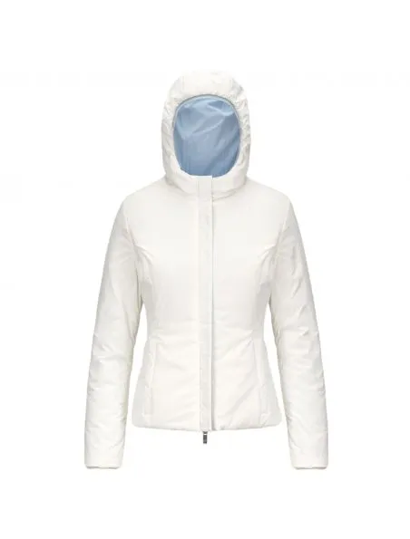 KWAY Chaqueta Lily Warm Reversible Mujer Blue A/White Gardenia