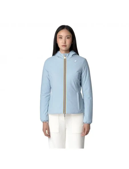 KWAY Chaqueta Lily Warm Reversible Mujer Blue A/White Gardenia