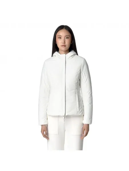 KWAY Chaqueta Lily Warm Reversible Mujer Blue A/White Gardenia