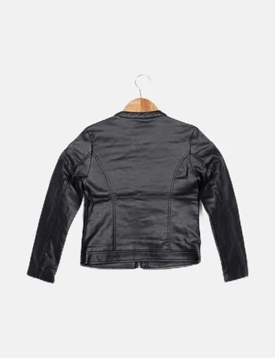 Lefties Chaqueta biker negra