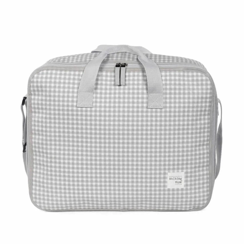 Maleta I love Vichy gris Walking Mum