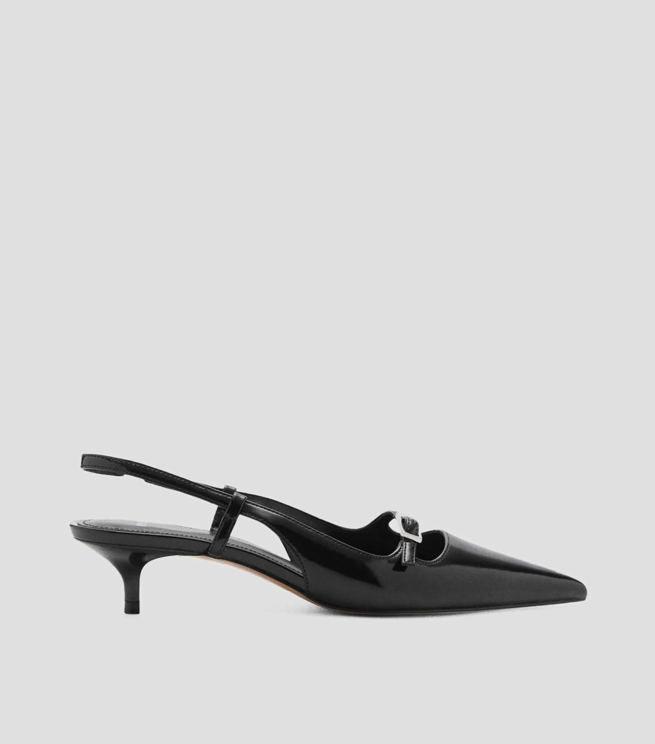 Mango Zapatillas Slingback con tacón bajo cuadrado Mujer